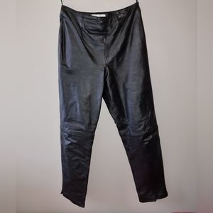 David Benjamin Black Leather Pants